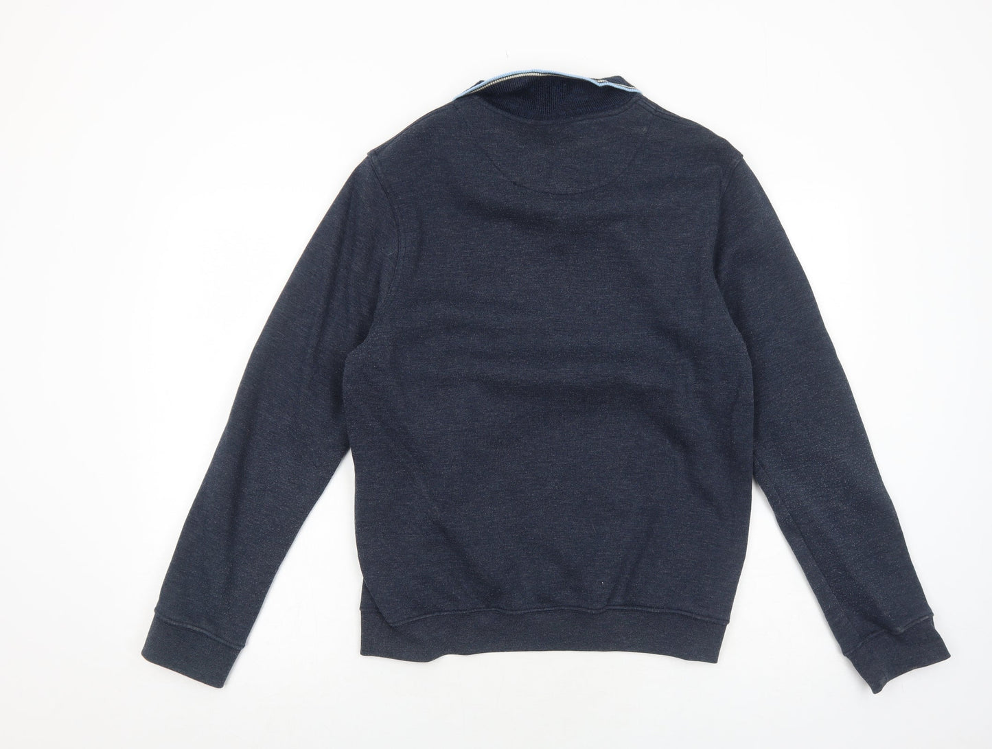 Tom Hagen Mens Blue Geometric Cotton Pullover Sweatshirt Size S