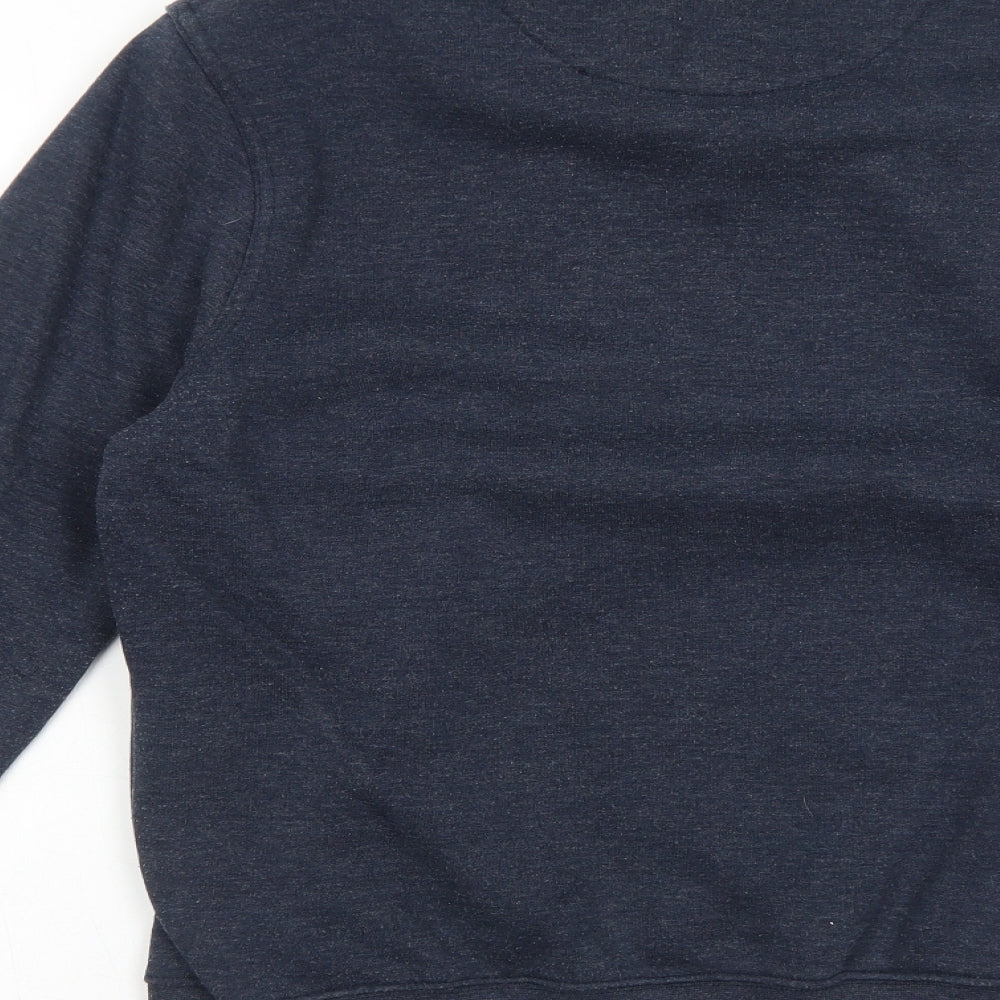 Tom Hagen Mens Blue Geometric Cotton Pullover Sweatshirt Size S