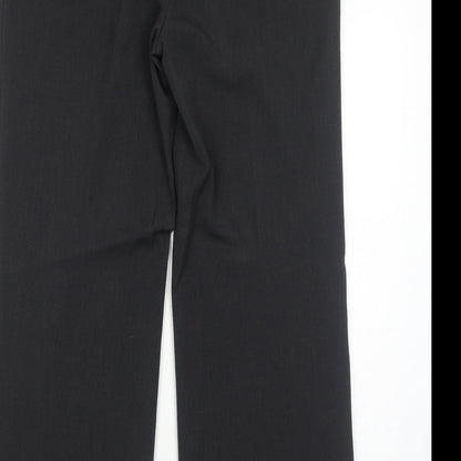 AMARANTO Womens Grey Polyester Trousers Size 12 Regular Zip