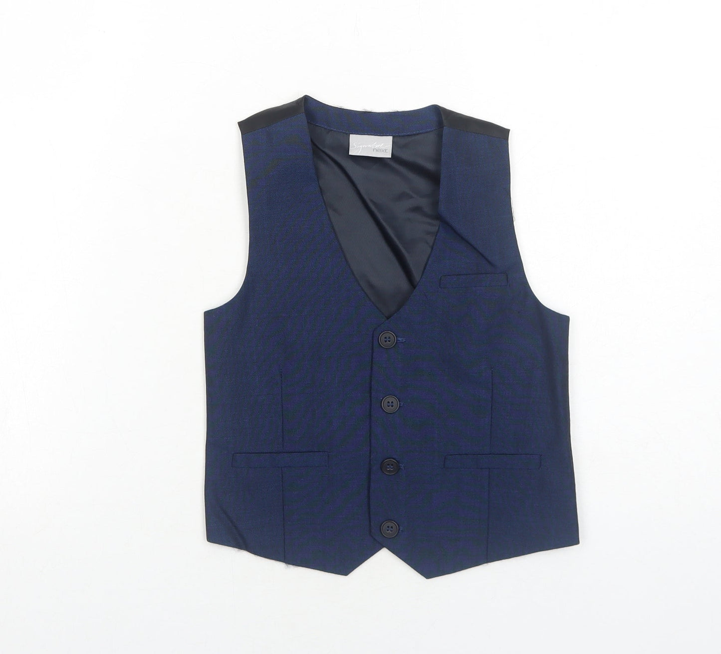 NEXT Boys Blue Wool Jacket Waistcoat Size 5 Years Button