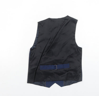 NEXT Boys Blue Wool Jacket Waistcoat Size 5 Years Button