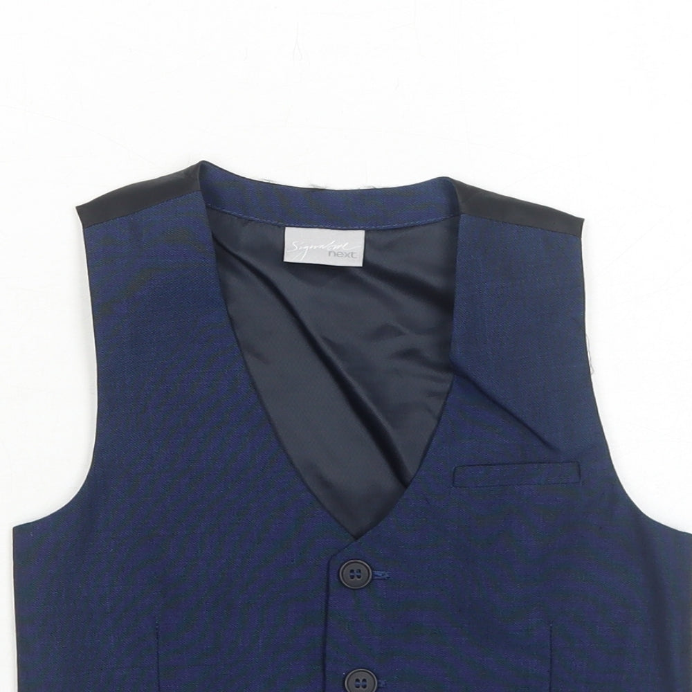 NEXT Boys Blue Wool Jacket Waistcoat Size 5 Years Button