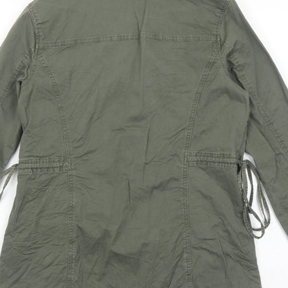And eawy Womens Green Rain Coat Coat Size XS Zip