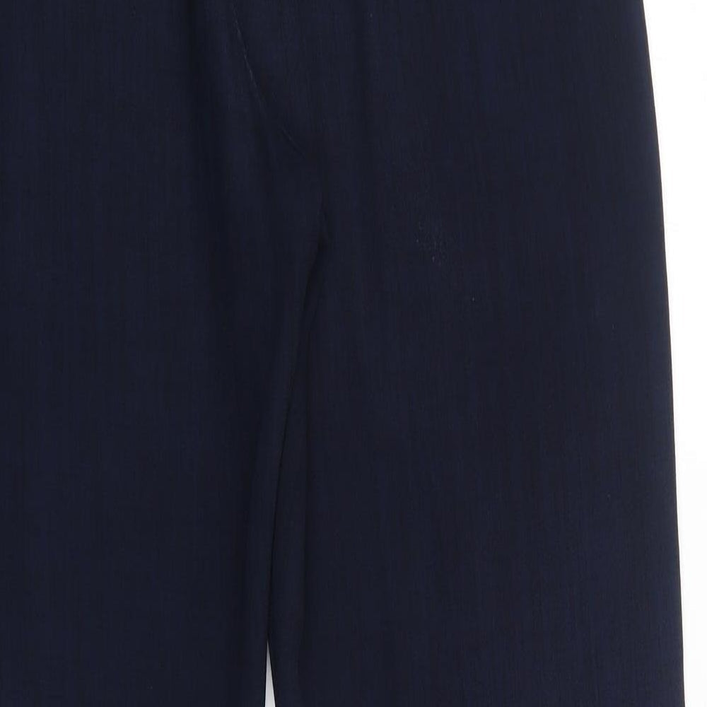 Classics Womens Blue Polyester Trousers Size 12 Regular Zip