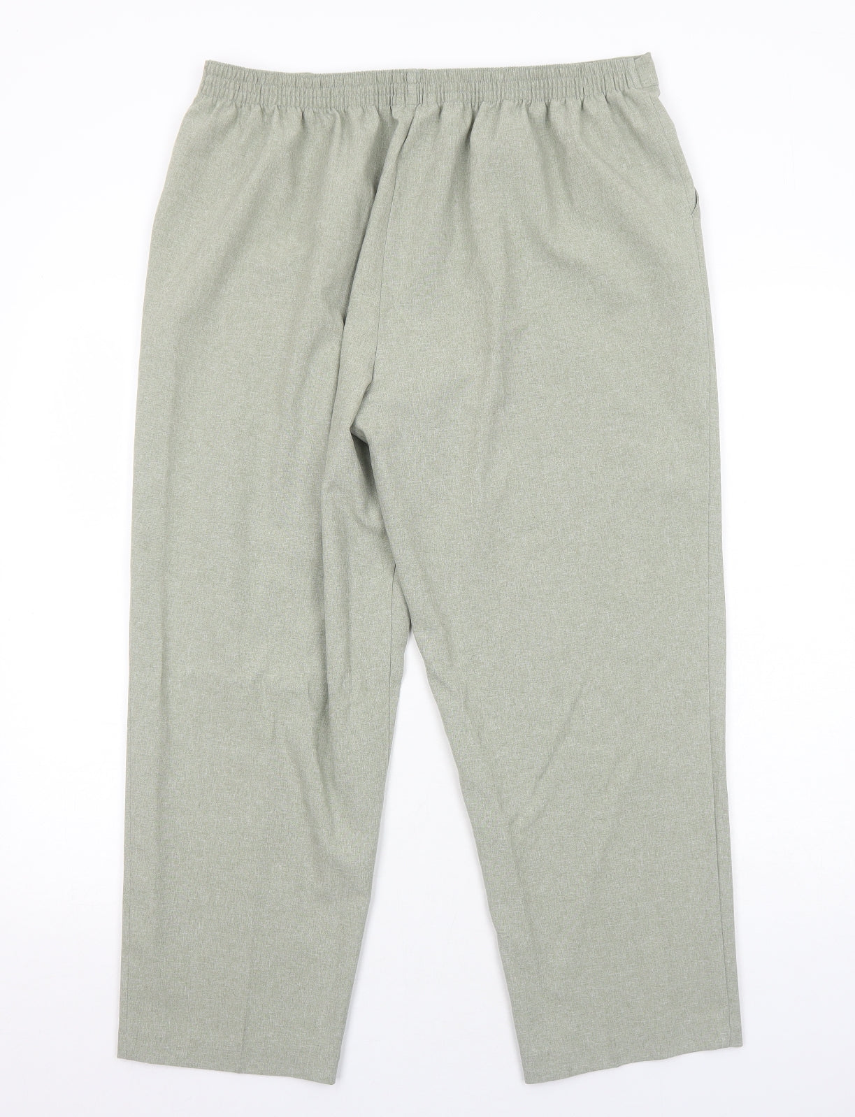 Classic Womens Green Polyester Trousers Size 18 Regular