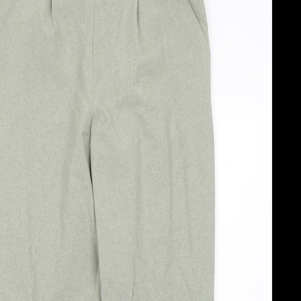 Classic Womens Green Polyester Trousers Size 18 Regular