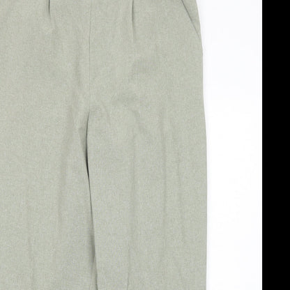 Classic Womens Green Polyester Trousers Size 18 Regular