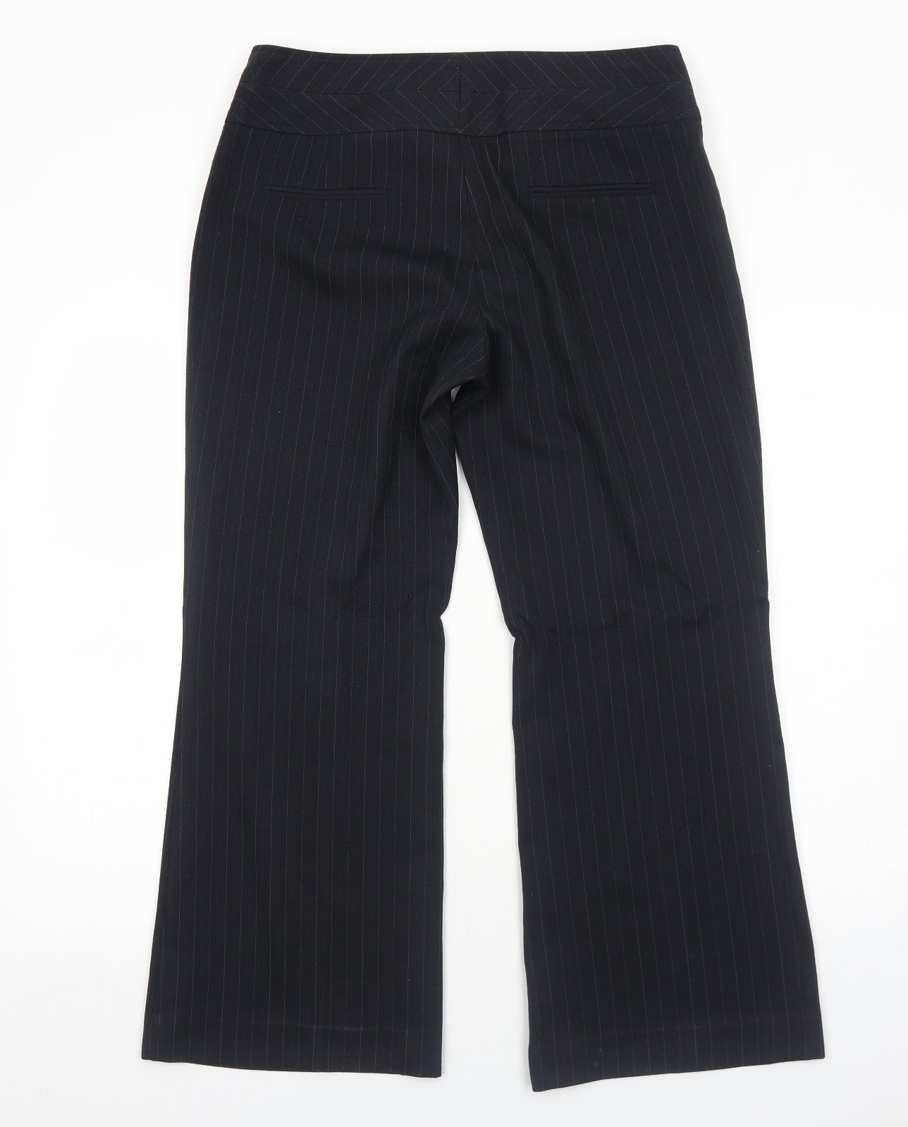 Womens UK Size 12 Debenhams Regular Fit Dress Pants Black Trousers