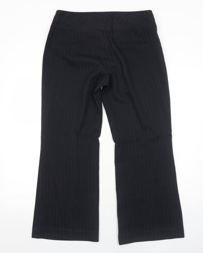 Womens UK Size 12 Debenhams Regular Fit Dress Pants Black Trousers