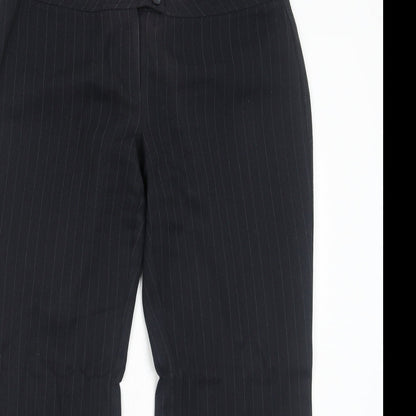 Womens UK Size 12 Debenhams Regular Fit Dress Pants Black Trousers
