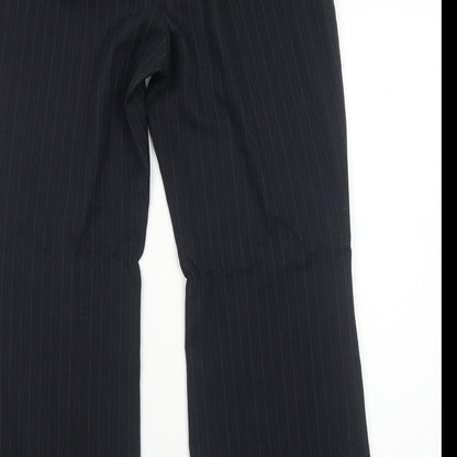 Womens UK Size 12 Debenhams Regular Fit Dress Pants Black Trousers