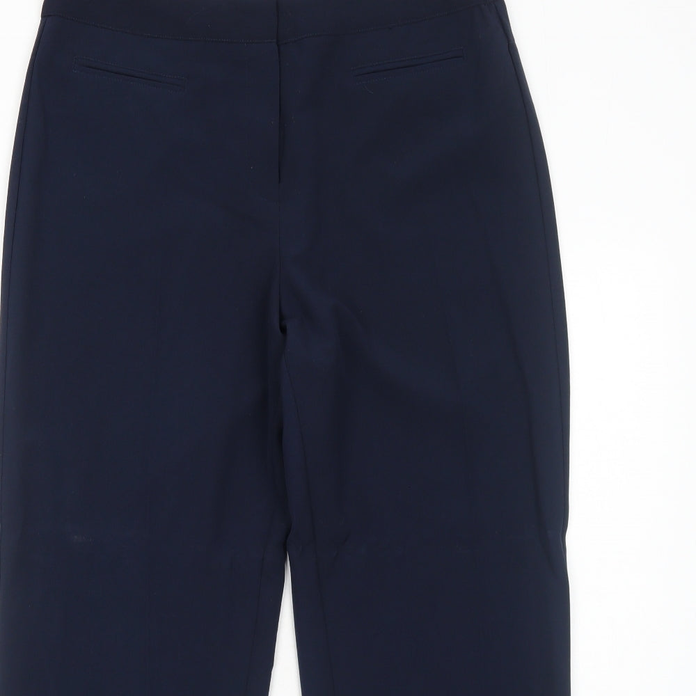 Womens UK Size 14 Mia Moda Regular Fit Dress Pants Blue Trousers