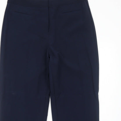 Womens UK Size 14 Mia Moda Regular Fit Dress Pants Blue Trousers