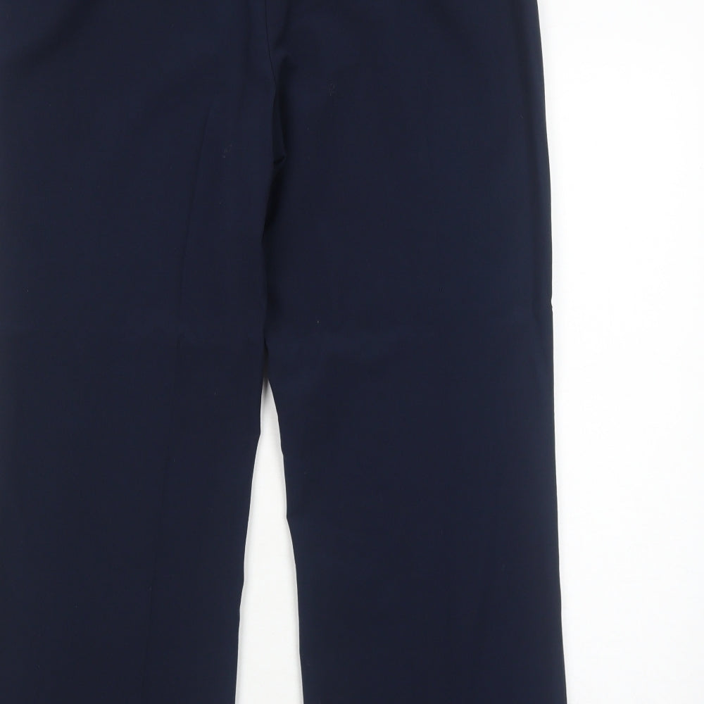 Womens UK Size 14 Mia Moda Regular Fit Dress Pants Blue Trousers