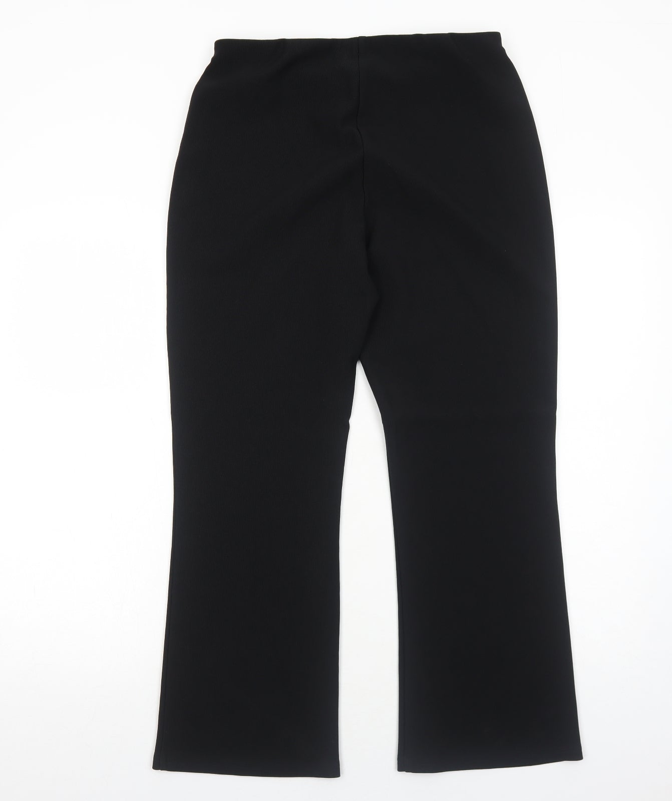 Classic Womens Black Polyester Trousers Size 14 Regular