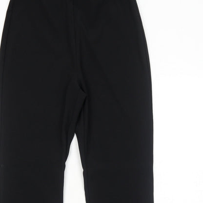 Classic Womens Black Polyester Trousers Size 14 Regular