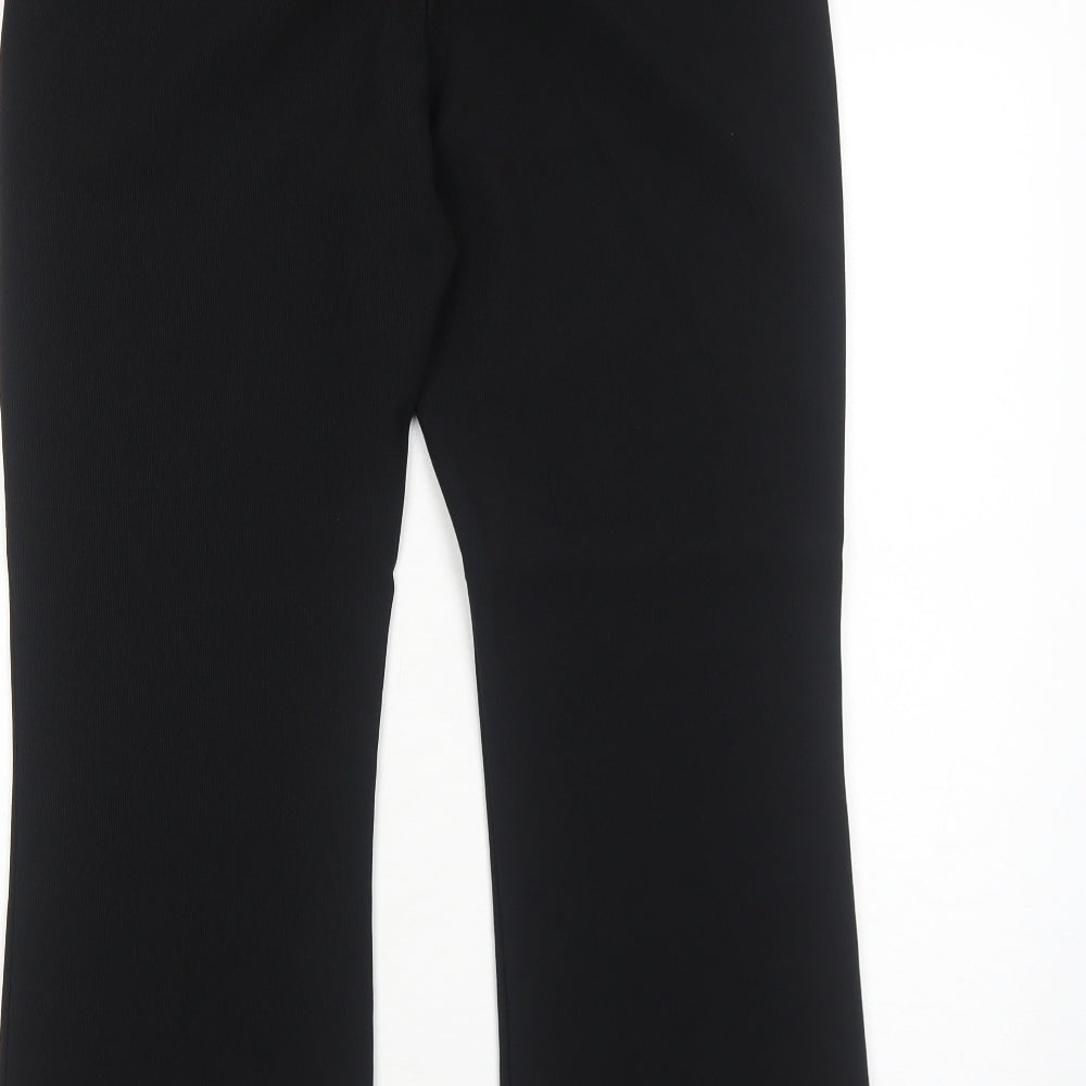 Classic Womens Black Polyester Trousers Size 14 Regular
