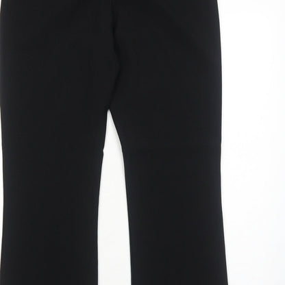 Classic Womens Black Polyester Trousers Size 14 Regular