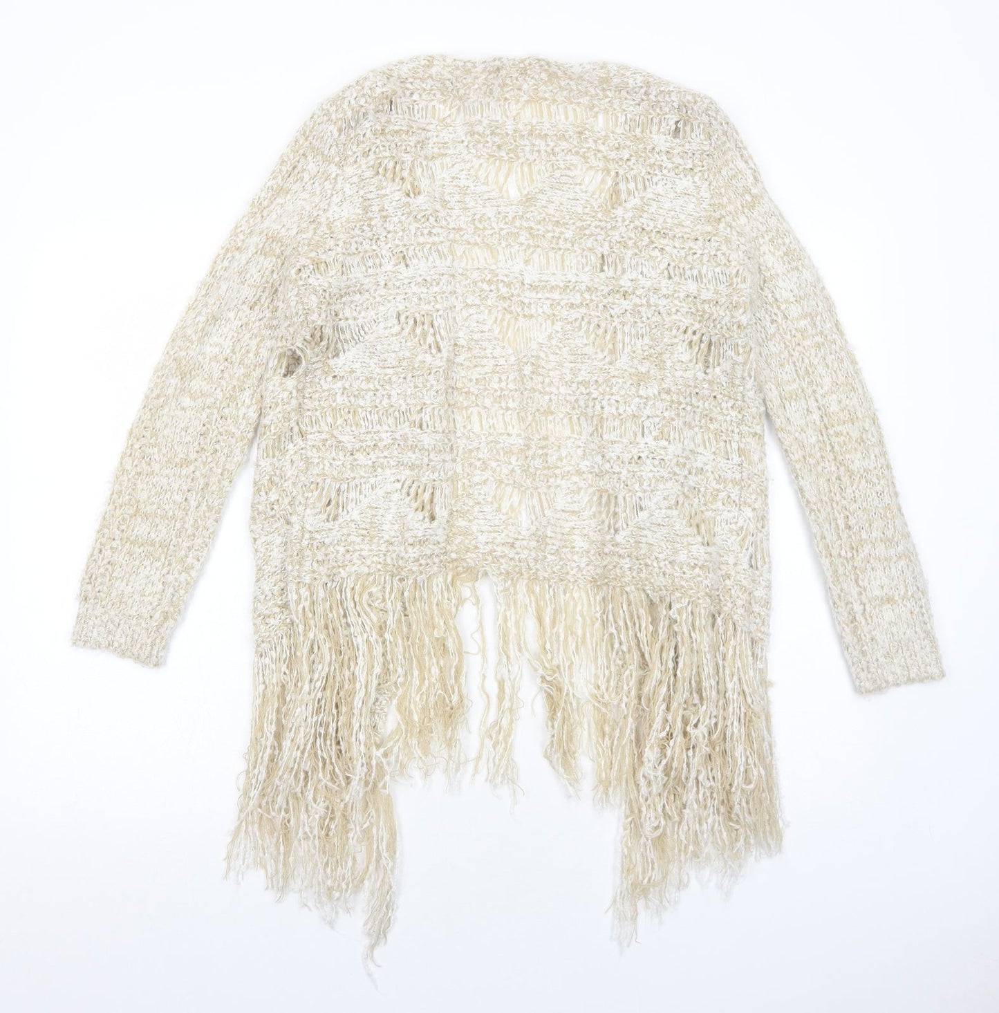 Womens UK Size 14 South Beige Cardigan Jumper