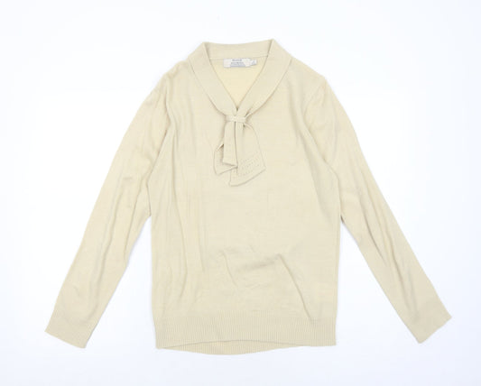 Womens UK Size S EWM Beige Pullover Jumper