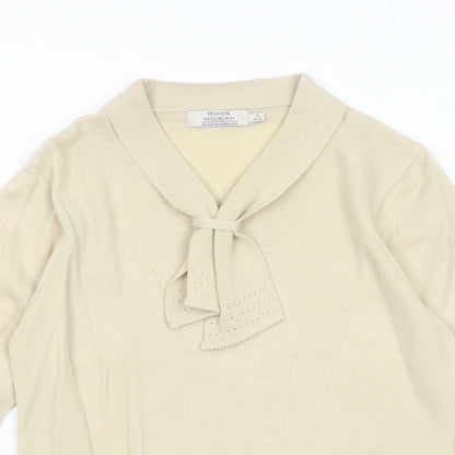 Womens UK Size S EWM Beige Pullover Jumper