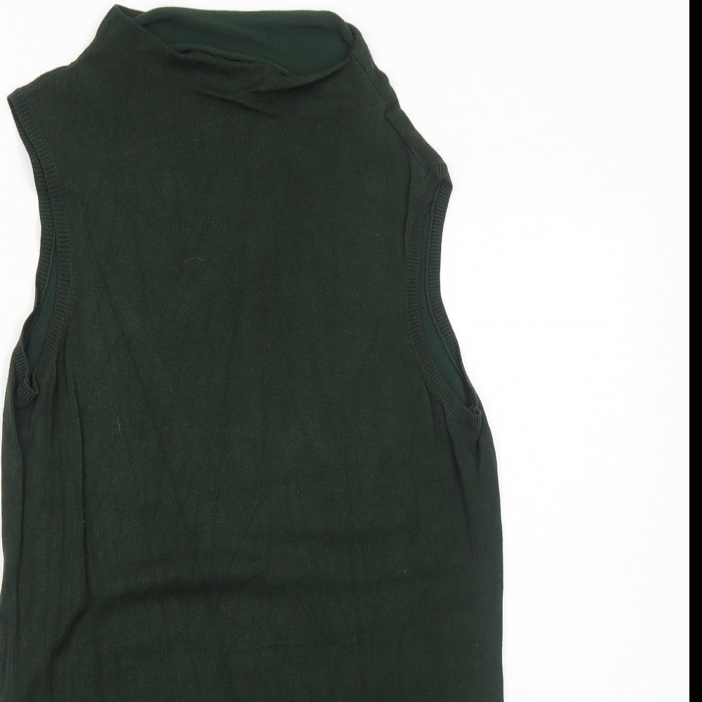 Womens UK Size 12 Dorothy Perkins Green Basic Tank
