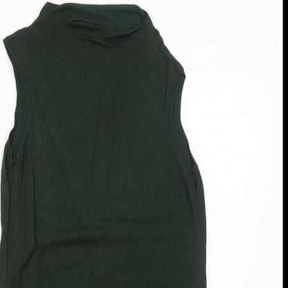 Womens UK Size 12 Dorothy Perkins Green Basic Tank