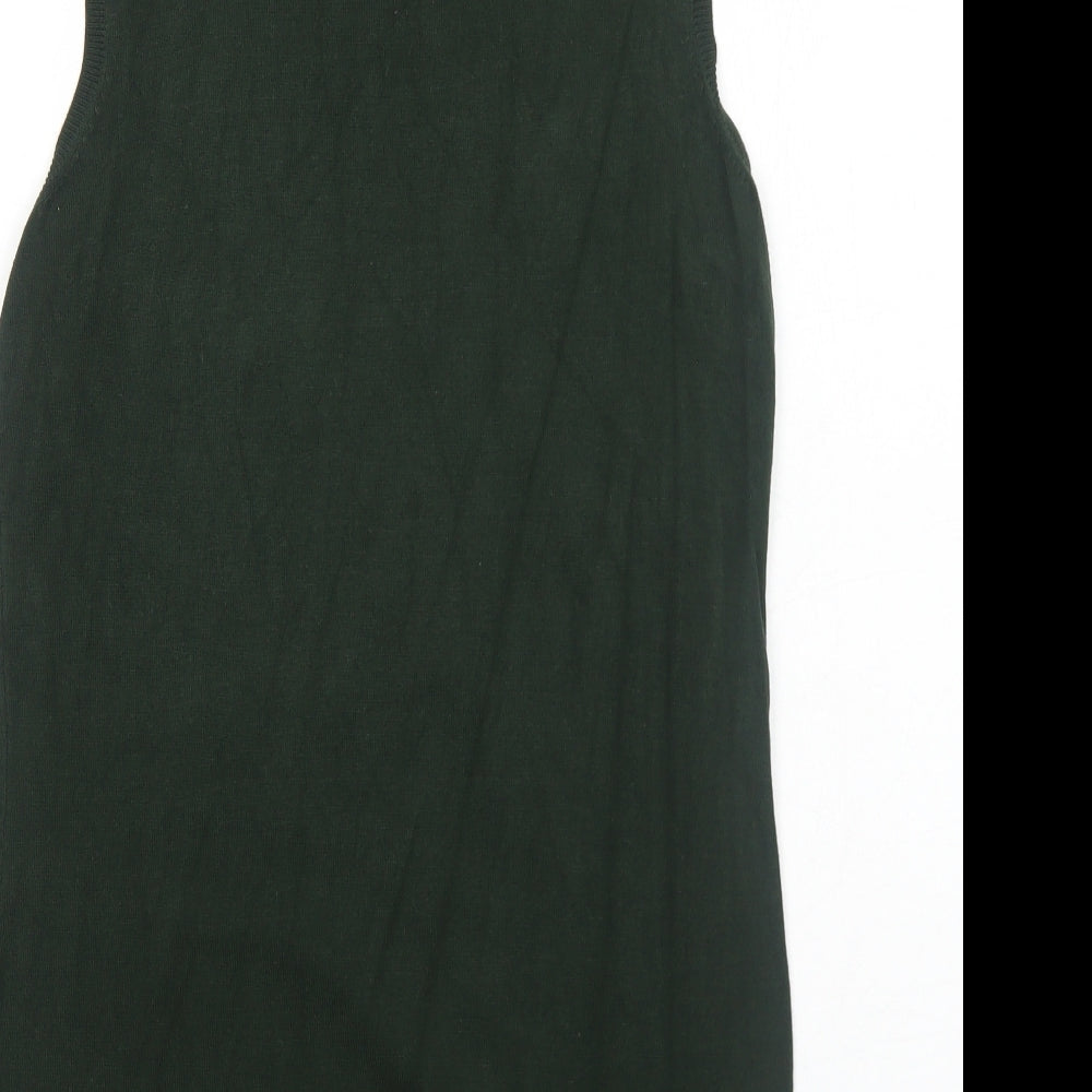Womens UK Size 12 Dorothy Perkins Green Basic Tank