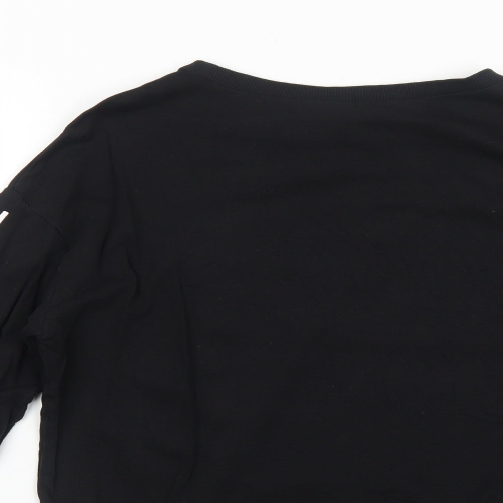 H&M Womens Black Cotton Pullover Sweatshirt Size S Pullover - New York
