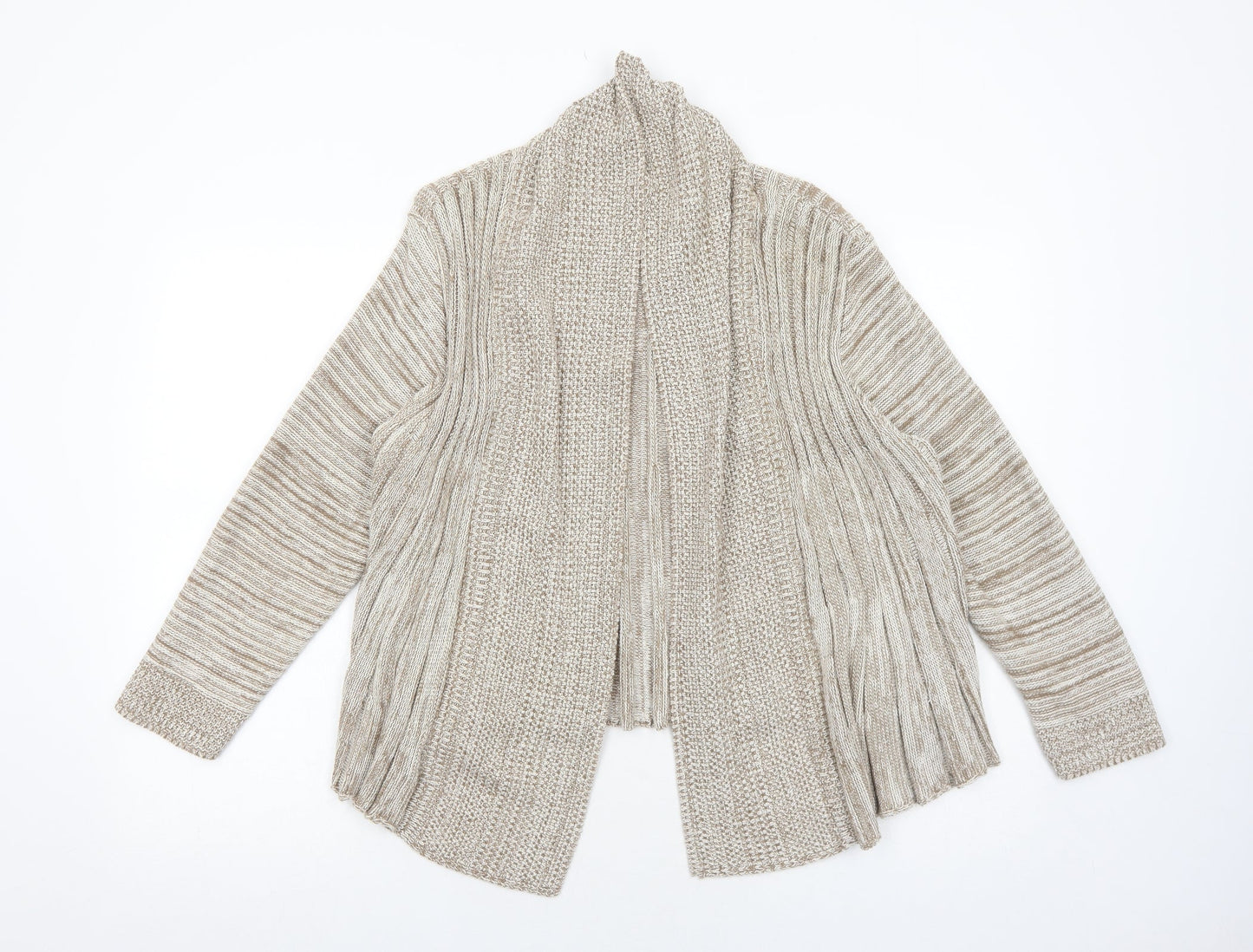 Womens UK Size S Elegant Beige Cardigan Jumper