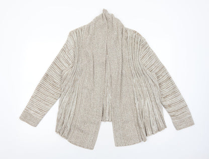 Womens UK Size S Elegant Beige Cardigan Jumper