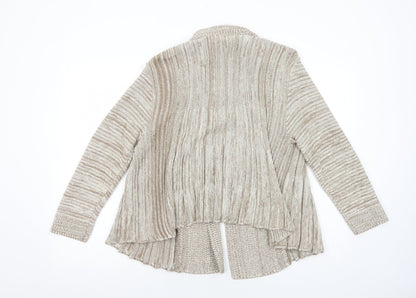Womens UK Size S Elegant Beige Cardigan Jumper