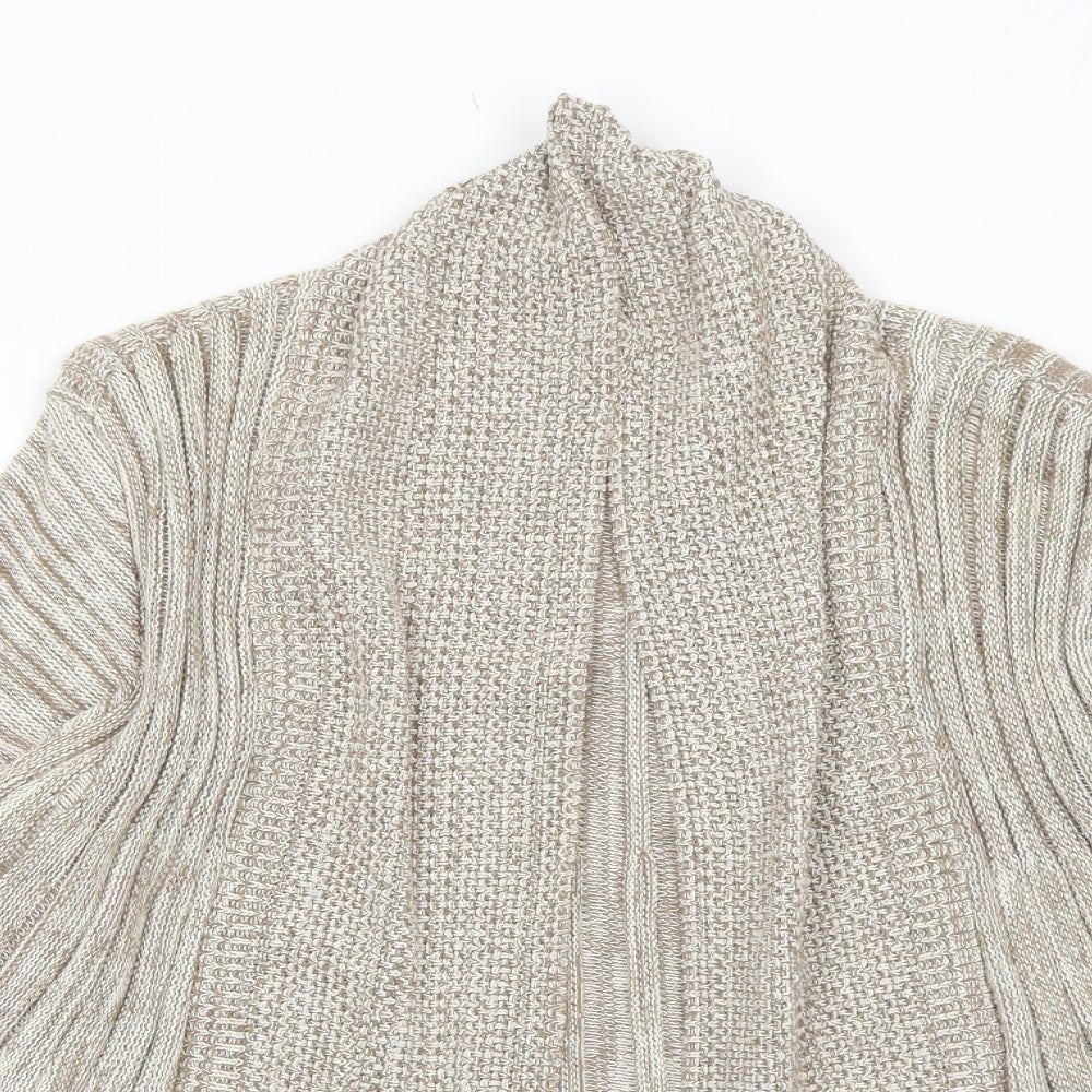 Womens UK Size S Elegant Beige Cardigan Jumper