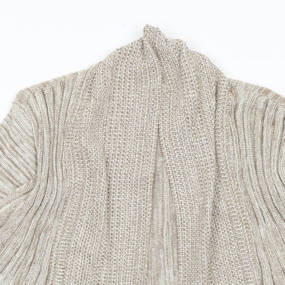 Womens UK Size S Elegant Beige Cardigan Jumper