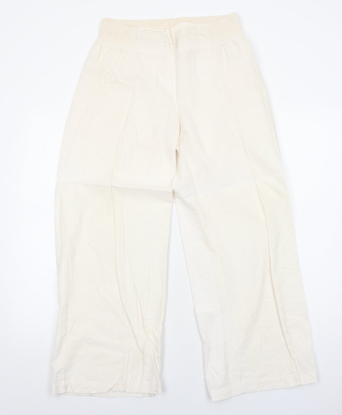 Womens UK Size XL Preworn Regular Fit  Ivory Trousers