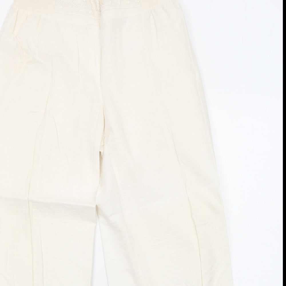 Womens UK Size XL Preworn Regular Fit  Ivory Trousers