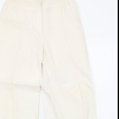 Womens UK Size XL Preworn Regular Fit  Ivory Trousers