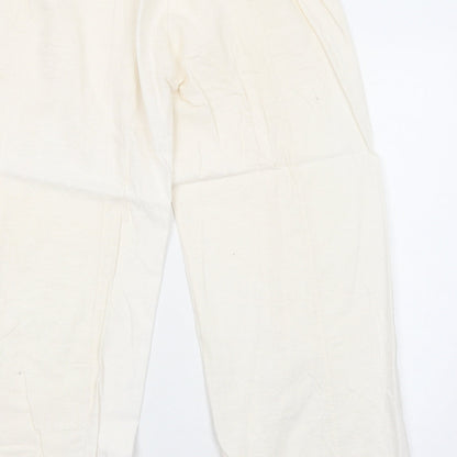 Womens UK Size XL Preworn Regular Fit  Ivory Trousers
