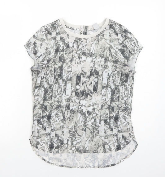 Womens UK Size 8 H&M Grey Basic Blouse
