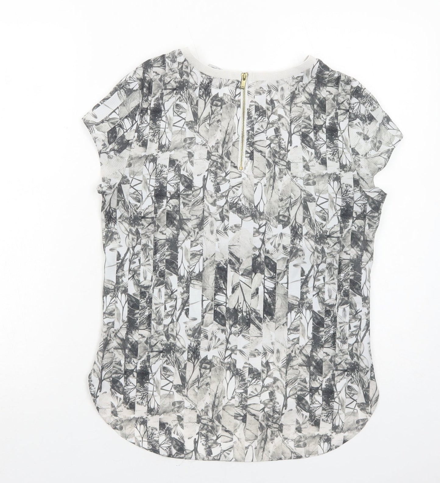 Womens UK Size 8 H&M Grey Basic Blouse