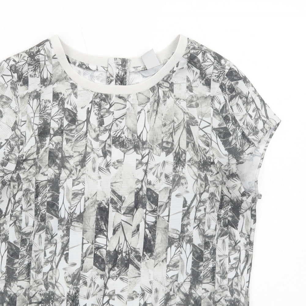 Womens UK Size 8 H&M Grey Basic Blouse