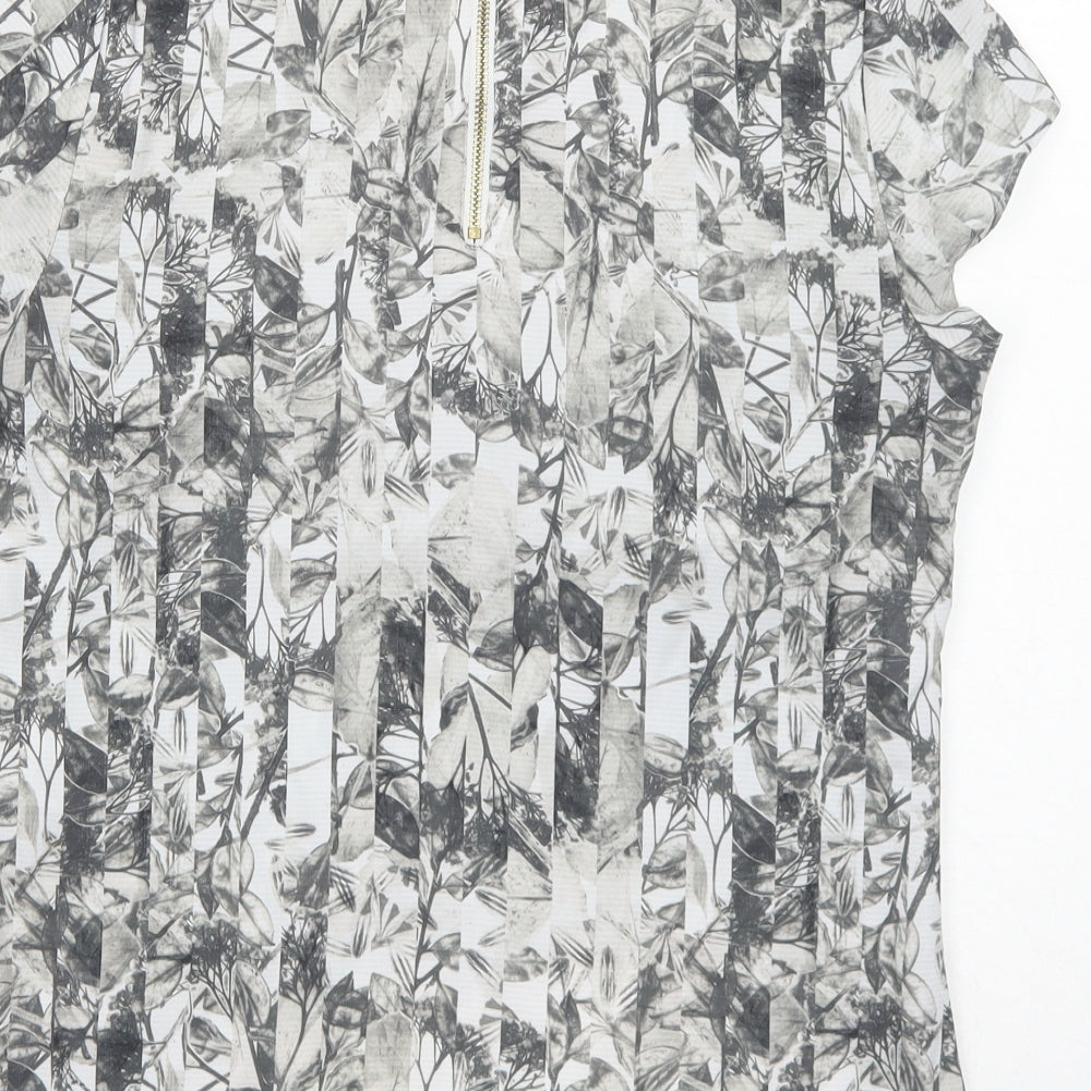 Womens UK Size 8 H&M Grey Basic Blouse