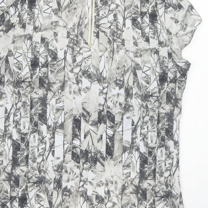 Womens UK Size 8 H&M Grey Basic Blouse