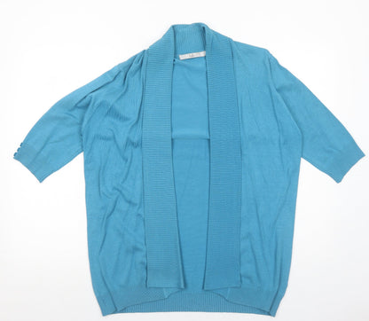 Womens UK Size M EWM Blue Cardigan Jumper