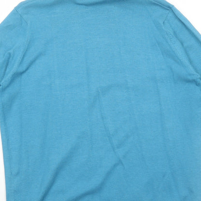 Womens UK Size M EWM Blue Cardigan Jumper