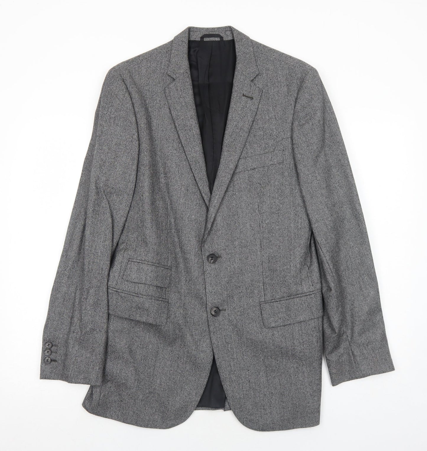 Vitale Barberis Canonico Mens Grey Wool Jacket Suit Jacket Size 38 Regular