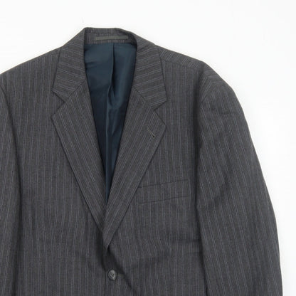 Mens UK Size 42 Preworn Regular Grey Suit Jacket