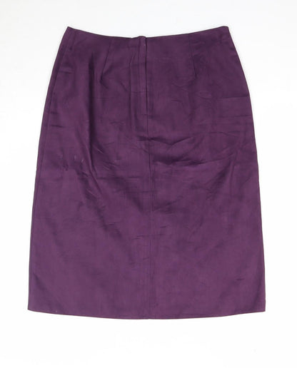 Dorothy Perkins Womens Purple Polyester A-Line Skirt Size 10 Zip