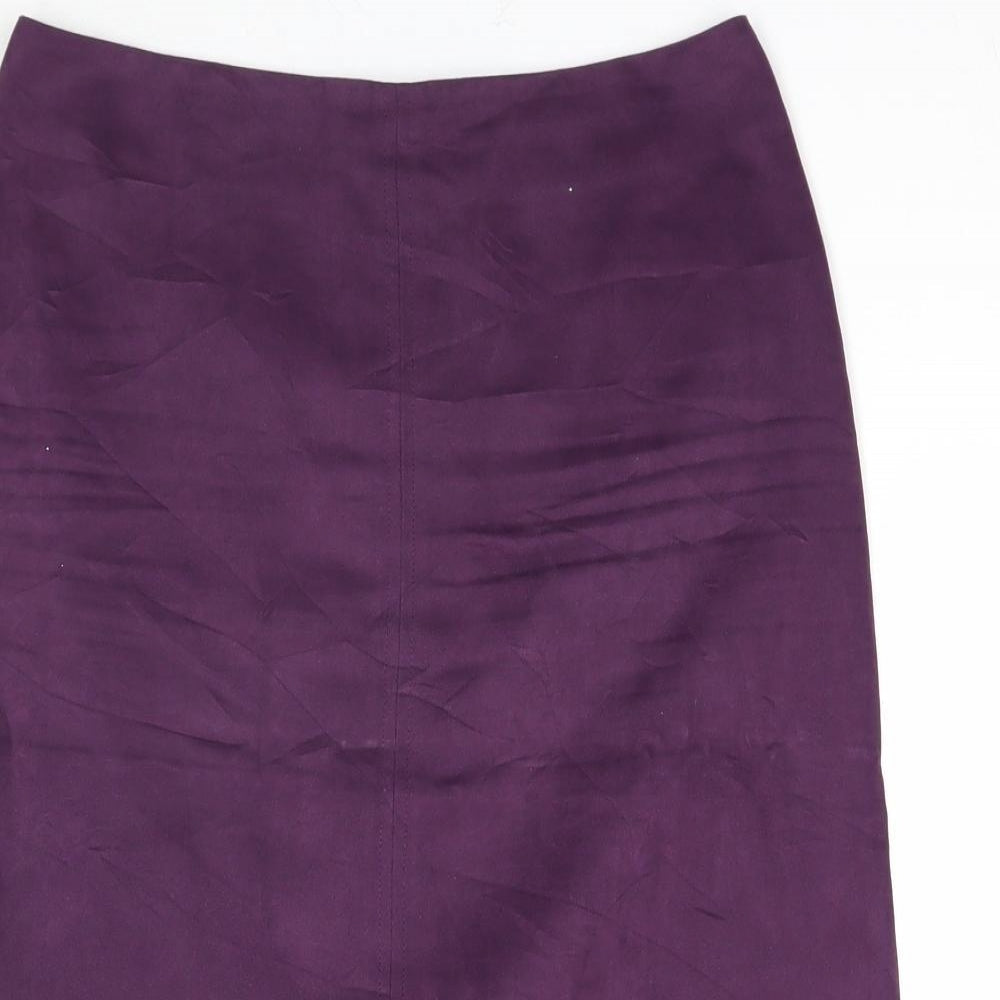 Dorothy Perkins Womens Purple Polyester A-Line Skirt Size 10 Zip