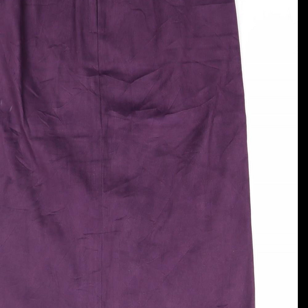 Dorothy Perkins Womens Purple Polyester A-Line Skirt Size 10 Zip